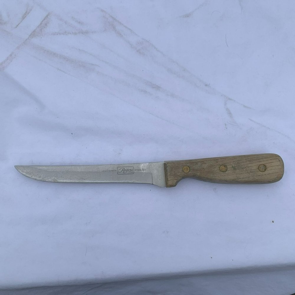 Vintage Rogers Stainless 10.5 in Utility Kitchen Knife From Japan
